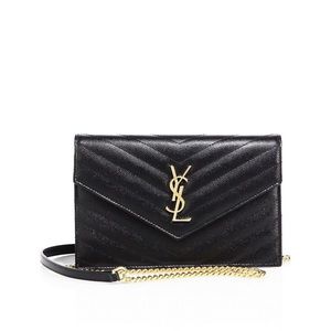 Saint Laurent
Small Monogram Matelassé Leather Wallet-On-Chain